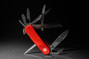 Photo of Swiss Army Knife, the multitasker of tools.