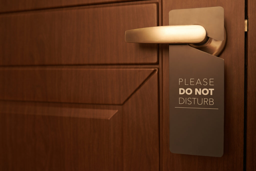 Image of door hanger with Do Not Disturb